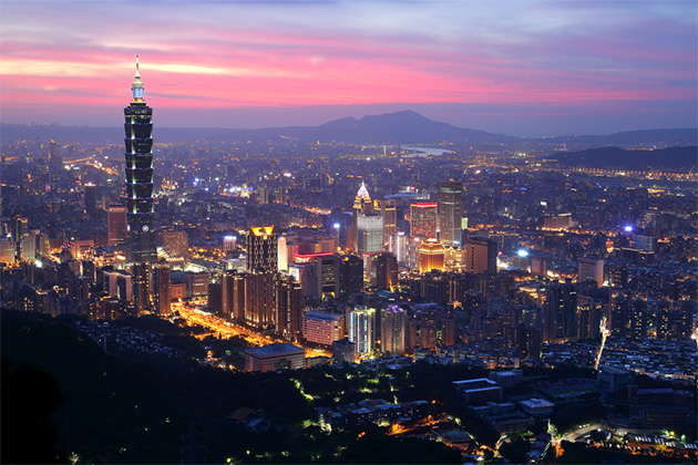 Aerial view of Taipei, Taiwan (photo: CHEN MIN CHUN/Shutterstock) East Asia Cruise Tips