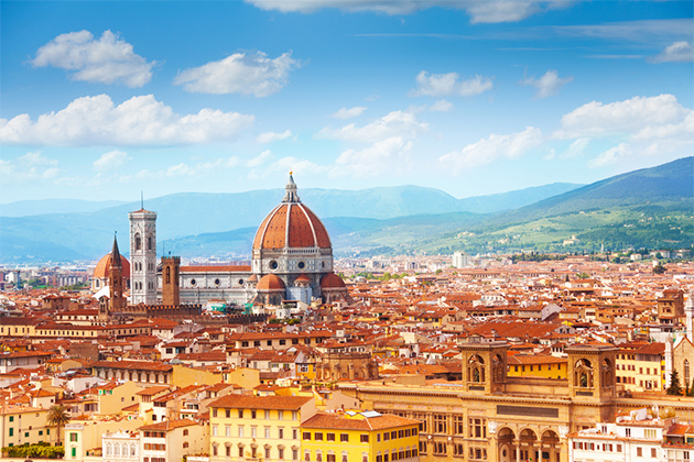 Aerial view of Florence, Italy (Photo: Sergey Novikov/Shutterstock.com) Western Mediterranean Cruise Tips