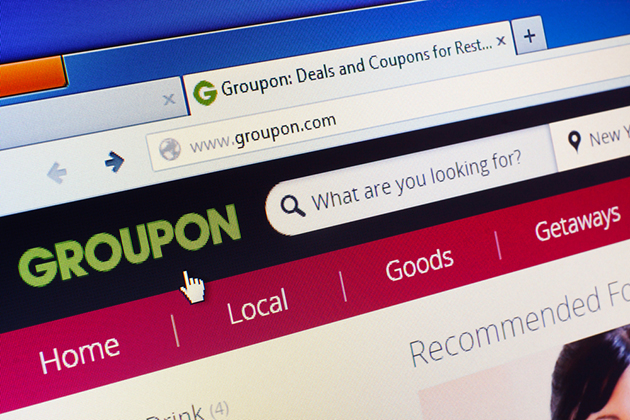 Book travel through websites like Groupon and Living Social (Photo: Evan Lorne/Shutterstock) Groupon screenshot