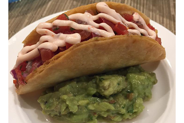 Chef Mauboussin's sushi taco (photo: Ashley Kosciolek) Sushi taco