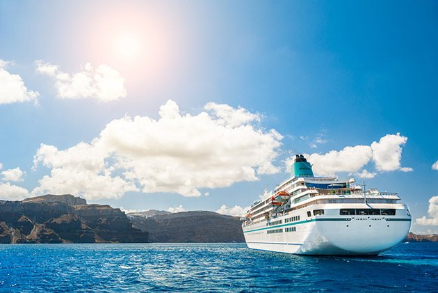 Big Cruise Liners Near the Greek Islands Santorini island, Greece(Photo: Olga Gavrilova/Shutterstock.com) What Samantha Brown Loves About Cruising