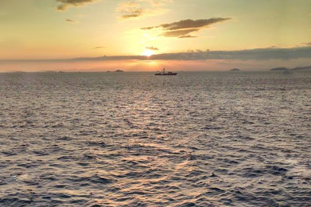 Sunset near the Panama Canal (Photo: Erica Silverstein) Setting sun just outside the Panama Canal