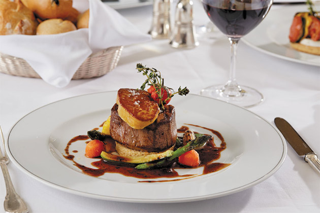Beef Tournedos Rossini on Seven Seas Mariner (Photo: Regent Seven Seas Cruises) Steak entree on Regent cruise