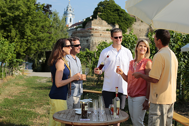 Durnstein wine tasting, Austria (Photo: AmaWaterways) Durnstein wine tasting, Austria
