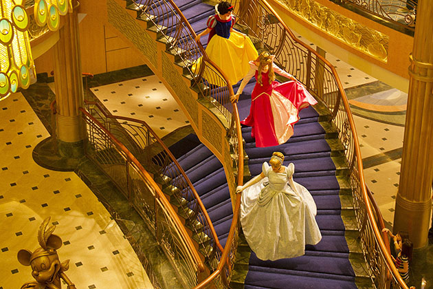 Disney Fantasy Atrium Lobby – Disney Princesses (Photo: Disney Cruise Line) Disney Fantasy Atrium Lobby – Disney Princesses