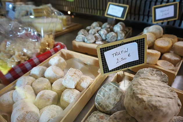 Goat cheese from Chevrerie la Trufiere, a locally renowned goat cheese farm (photo: Gina Kramer) Goat cheese from Chevrerie la Trufiere, a locally renowned goat cheese farm