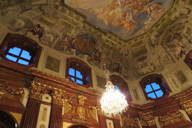 Painted ceiling at the Belvedere Palace (Photo: Jeannine Williamson, Cruise Critic contributor) Interior shot of the Belvedere Palace