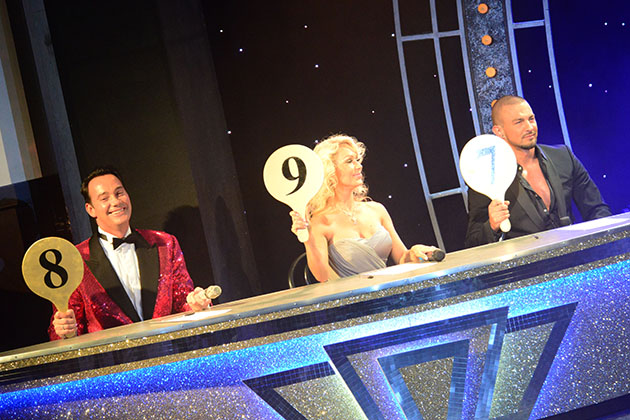 'Strictly Come Dancing' judges' table (photo: Jeannine Williamson, Cruise Critic contributor) 'Strictly Come Dancing' judges' table