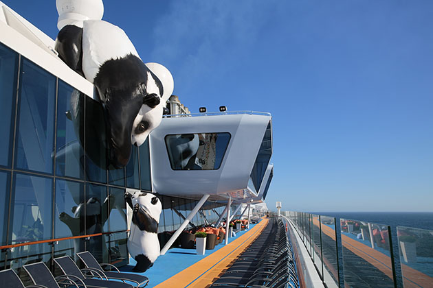 Panda sculptures on Ovation of the Seas (Photo: Royal Caribbean) Panda sculptures on Ovation of the Seas