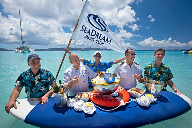 Champagne and Caviar Splash event (Photo: SeaDream Yacht Club) Champagne and Caviar Splash event