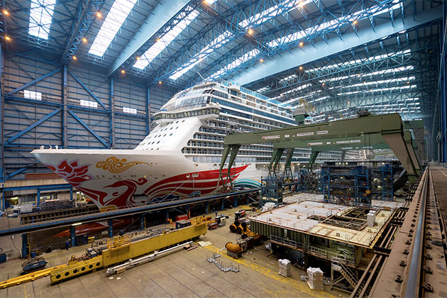 The presentation of Norwegian Joy from Meyer Werft to Norwegian Cruise Line (Photo: Meyer Werft) The presentation of Norwegian Joy from Meyer Werft to Norwegian Cruise Line