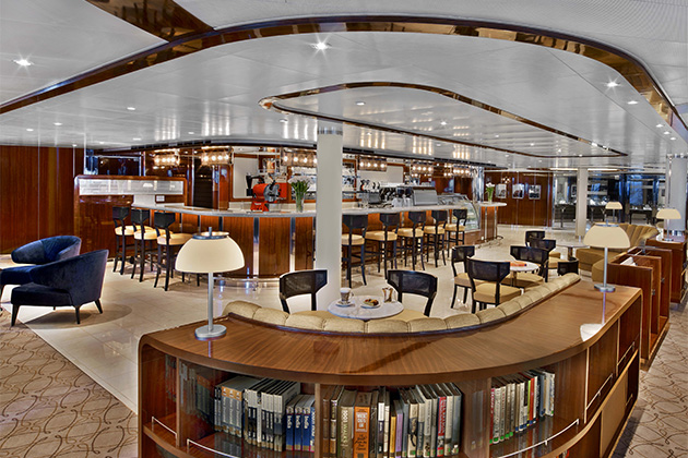 Seabourn Encore's Seabourn Square (Photo: Seabourn) Rendering of the Seabourn Square cafe and seating area on Seabourn Encore