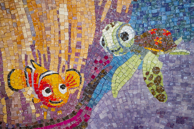 Mosaic tiles in Cabanas on Disney Dream (Photo: Disney Cruise Line) Mosaic wall in Cabanas