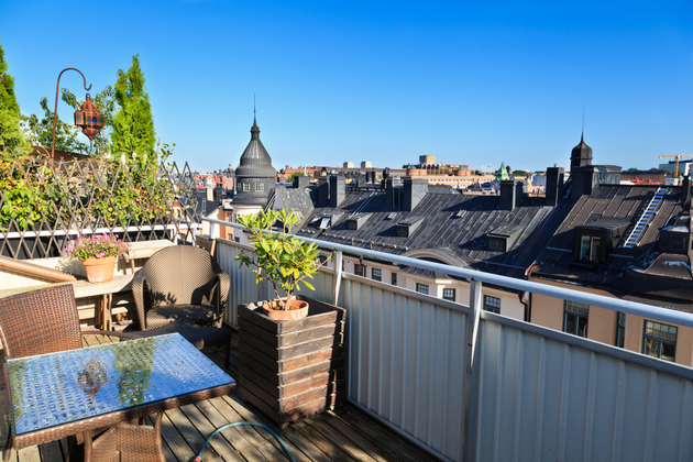 View from a rooftop terrace in Stockholm (Photo: NadyaEugene/Shutterstock) View from a rooftop terrace in Stockholm