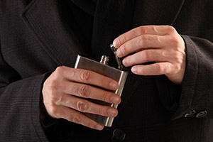 Hip Flask - photo courtesy of Richard Peterson/Shutterstock Champaign on a cruise ship