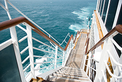 Cruise ship stairs - photo compliments of hxdbzxy/Shutterstock ship stairs