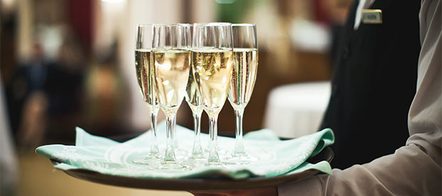 Champagne service (photo: Yulia Mayorova/Shutterstock) champagne service