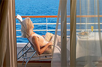 Verandah view of the sea - photo courtsey of Crystal Cruises Verandah view of the sea - photo courtsey of Crystal Cruises