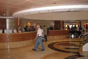 Reception Desk on MSC Opera - photo courtesy of Mr & Mrs Canada/Cruise Critic Forums reception desk
