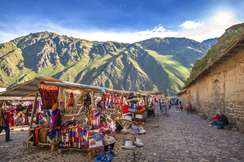 Sacred Valley Photo courtesy of klublu/Shutterstock Market in Ollantaytambo, in the Sacred Valley, Peru