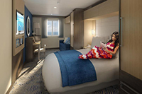 Quantum cruise cabin - photo courtesy of Royal Caribbean Quantum cruise cabin - photo courtesy of Royal Caribbean