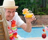 Pool side enjoying a drink - photo courtesy of wavebreakmedia/Shutterstock Pool side enjoying a drink - photo courtesy of wavebreakmedia/Shutterstock