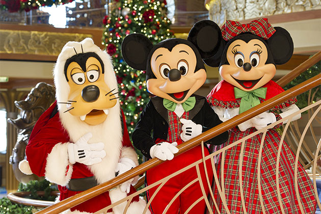 Disney characters on a Christmas holiday sailing (Photo: Disney Cruise Line)