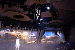 Acrobatics during Starwater at Two70 on Quantum of the Seas - photo by Dori Saltzman Acrobatics during Starwater at Two70 on Quantum of the Seas - photo by Dori Saltzman