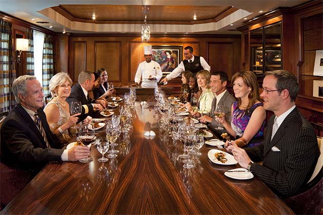 Chef's Table offers an intimate dining experience to passengers. (Royal Caribbean International) Radiance of the Seas - Chef's Table