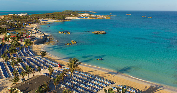 Norwegian's private Bahamian island, Great Stirrup Cay (Photo: Norwegian Cruise Line) Aerial of Bahamian island, Great Stirrup Cay