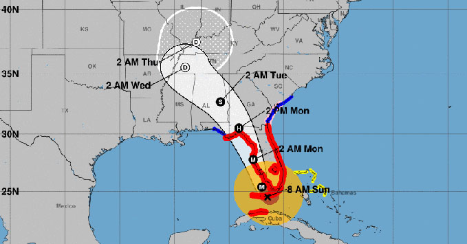NOAA graphic Irma (Photo: NOAA) Hurricane Irma forces cruise ship itinerary changes
