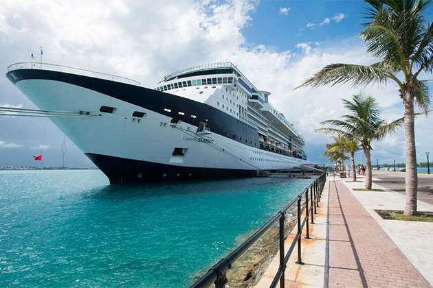 Celebrity Summit anchored in port