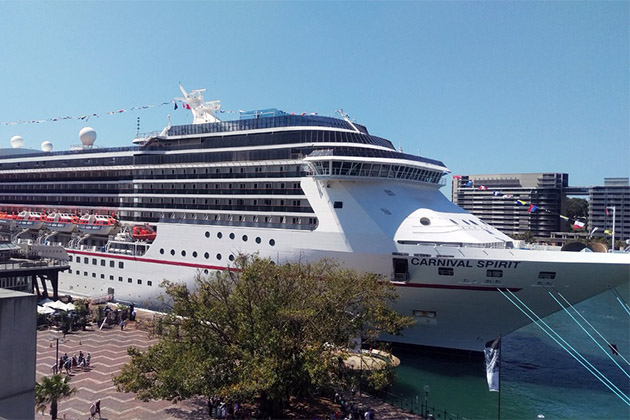Carnival Spirit docked in port