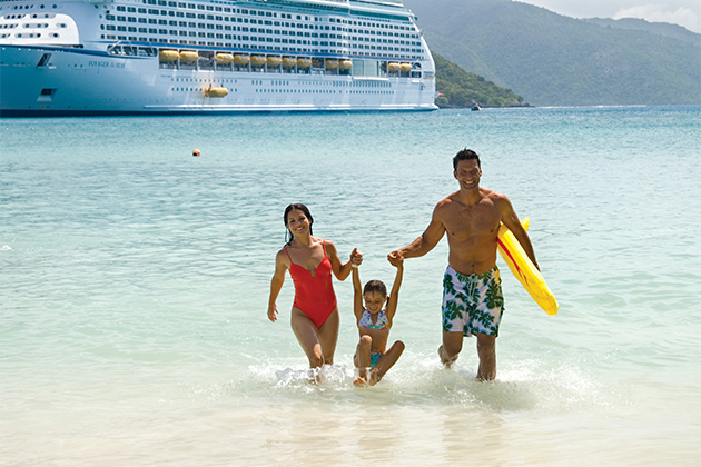 family on cruise ship