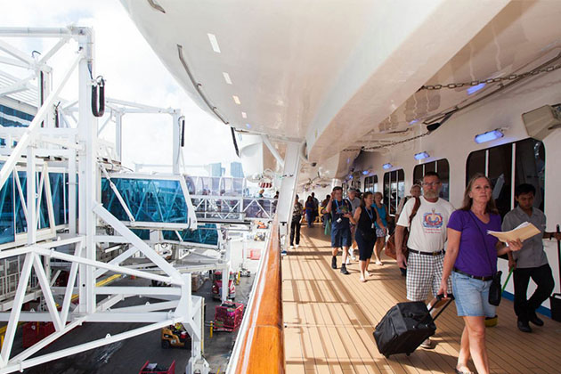 Embarkation Area on Carnival Splendor