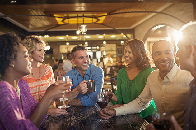 Group of friends at Celebrity's Gastrobar. (Photo: Celebrity Cruises) Demographics