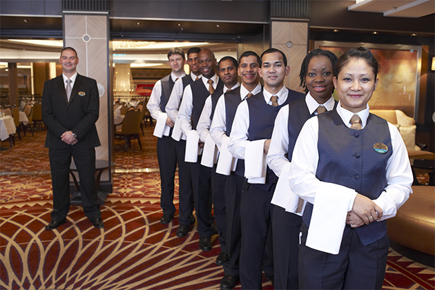 Servers onboard Royal Caribbean Ship