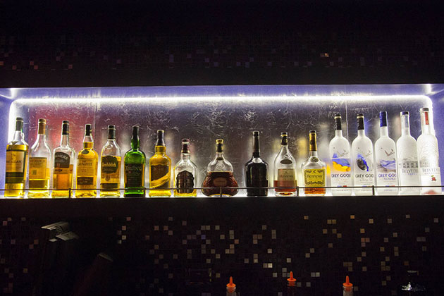 Variety of spirits onboard Carnival Breeze.