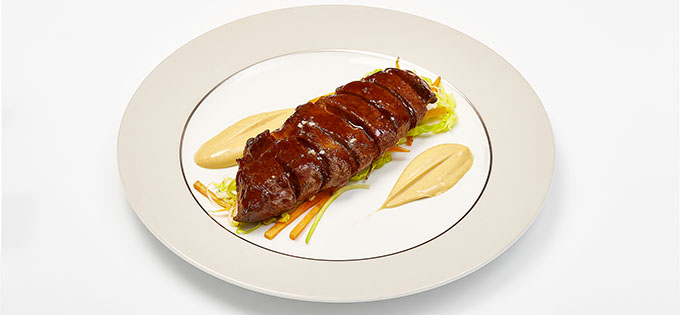 Glazed Pluma of Iberico Pork with sauteed vegetables by Ramon Freixa for MSC Cruises (Photo: MSC Cruises) Glazed Pluma of Iberico Pork with sauteed vegetables by Ramon Freixa for MSC Cruises