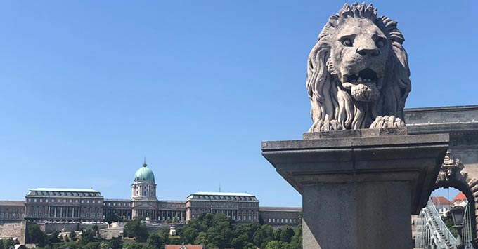 Perched high on a hill above the Danube, Buda Castle is the final destination for hikers on the active Budapest tour. (Photo: Chris Gray Faust/Cruise Critic) Perched high on a hill above the Danube, Buda Castle is the final destination for hikers on the active Budapest tour.