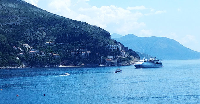 Le Lyrial docked off the coast of Dubrovnik (Photo: Dori Saltzman) Le Lyrial docked off the coast of Dubrovnik