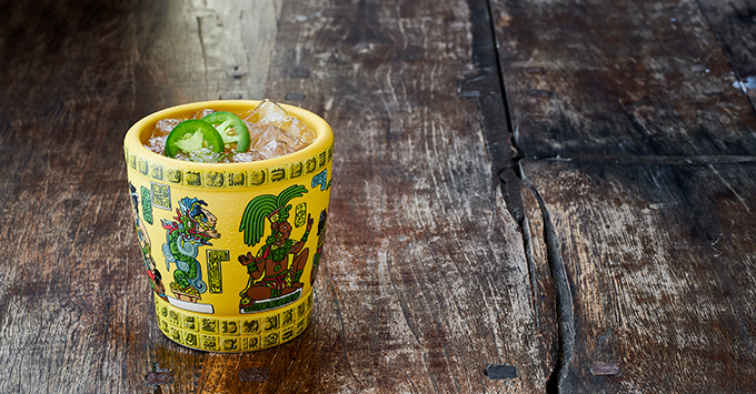 Mayan Heat Cocktail (Image: Princess Cruises) Cocktail in yellow Aztec cup