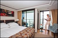 Stateroom with French balcony and outside balcony Stateroom with French balcony and outside balcony
