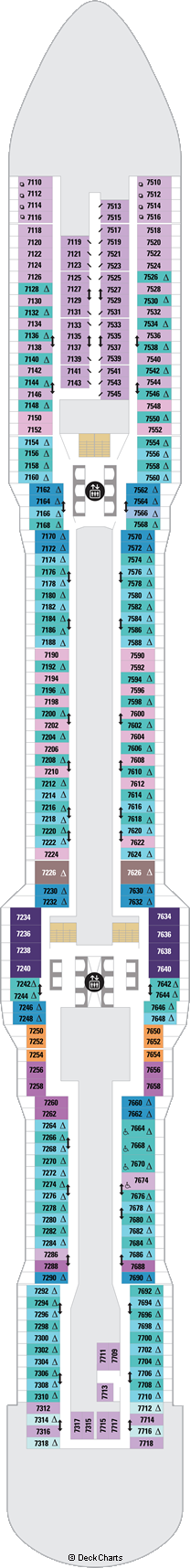 Odyssey of the Seas Deck Plans: Ship Layout, Staterooms & Map - Cruise