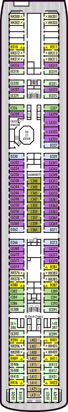 Veendam: Lower Promenade Deck Veendam: Lower Promenade Deck