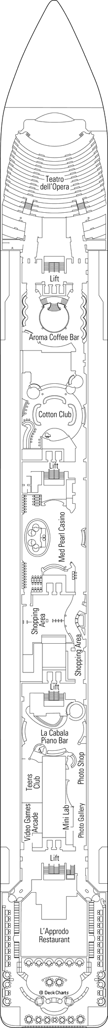 Msc Opera Deck Plans Ship Layout Staterooms Cruise Critic Msc Opera Otello Deck