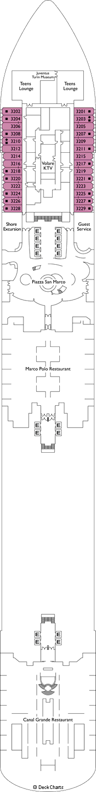 Costa Venezia Deck Plans: Ship Layout, Staterooms & Map - Cruise Critic