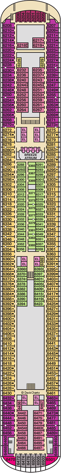 carnival cruise breeze map