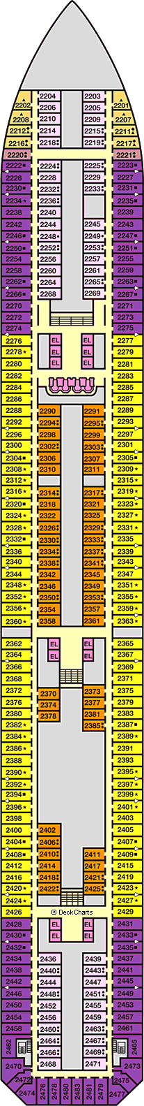 Carnival Valor Deck Plans: Ship Layout, Staterooms & Map - Cruise Critic