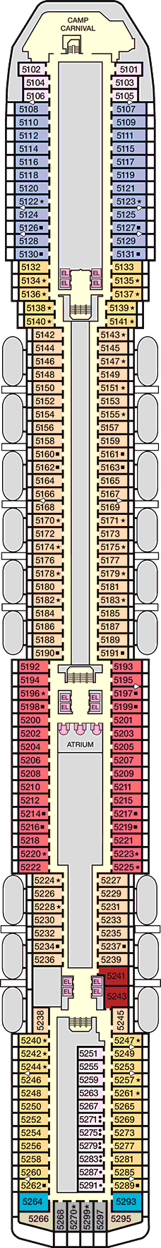 Carnival Legend Deck Plans: Ship Layout, Staterooms & Map - Cruise Critic